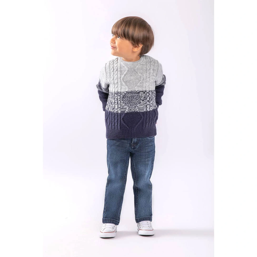 بلوفر أولادي - رمادي/كحلي C321PL4-W23-39N-1067