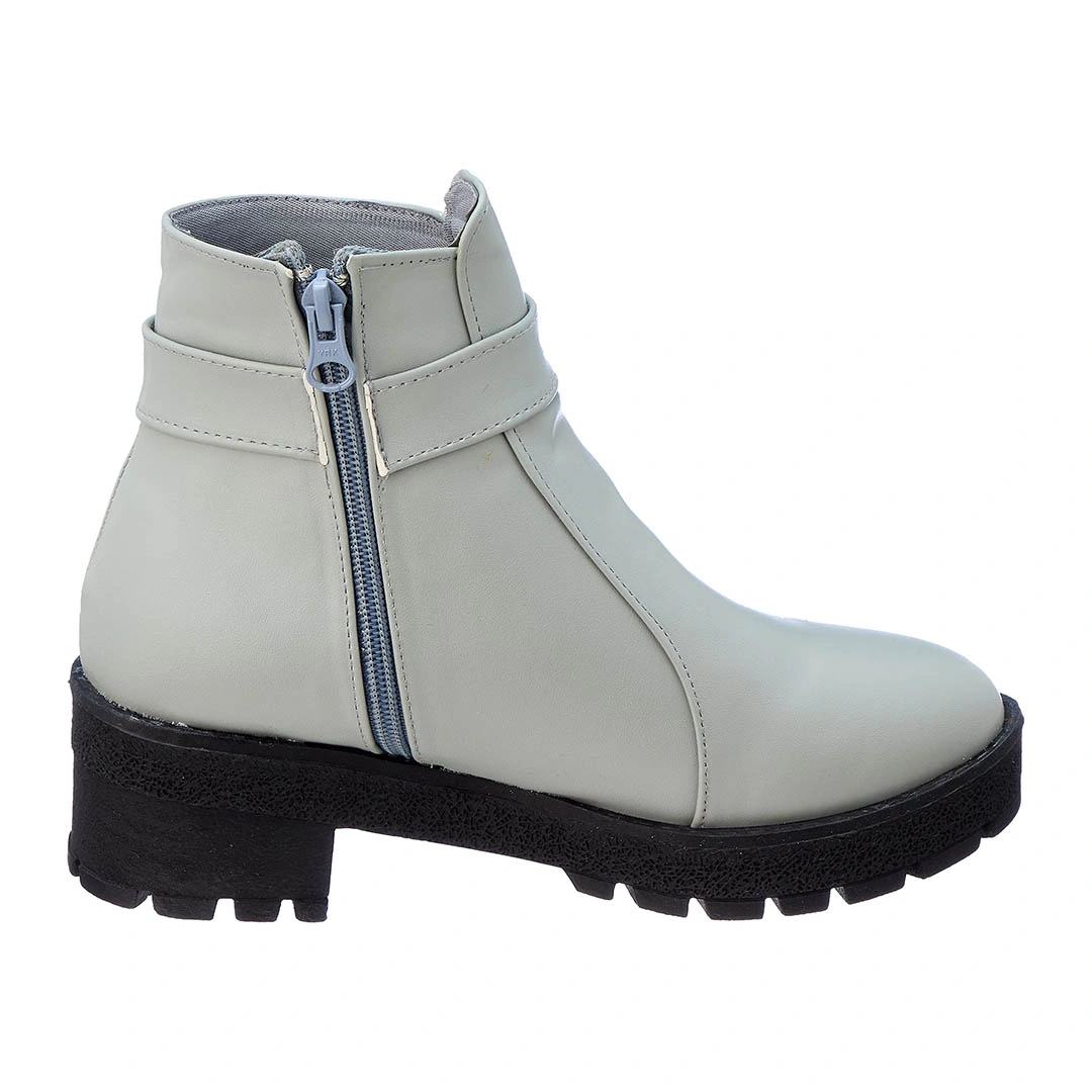 هاف بوت حريمي كاجوال - رمادي