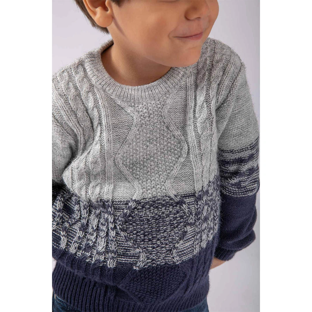 بلوفر أولادي - رمادي/كحلي C321PL4-W23-39N-1067