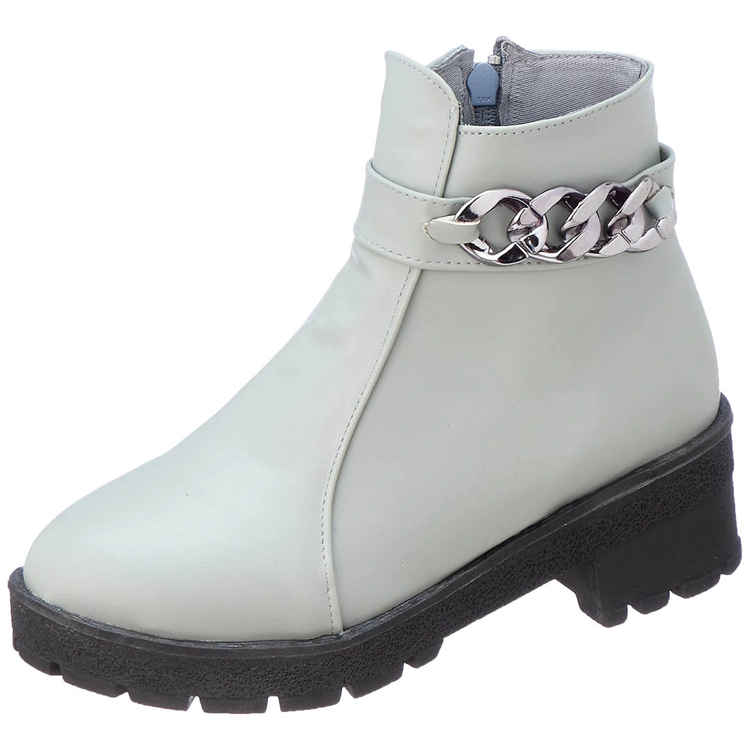 هاف بوت حريمي كاجوال - رمادي