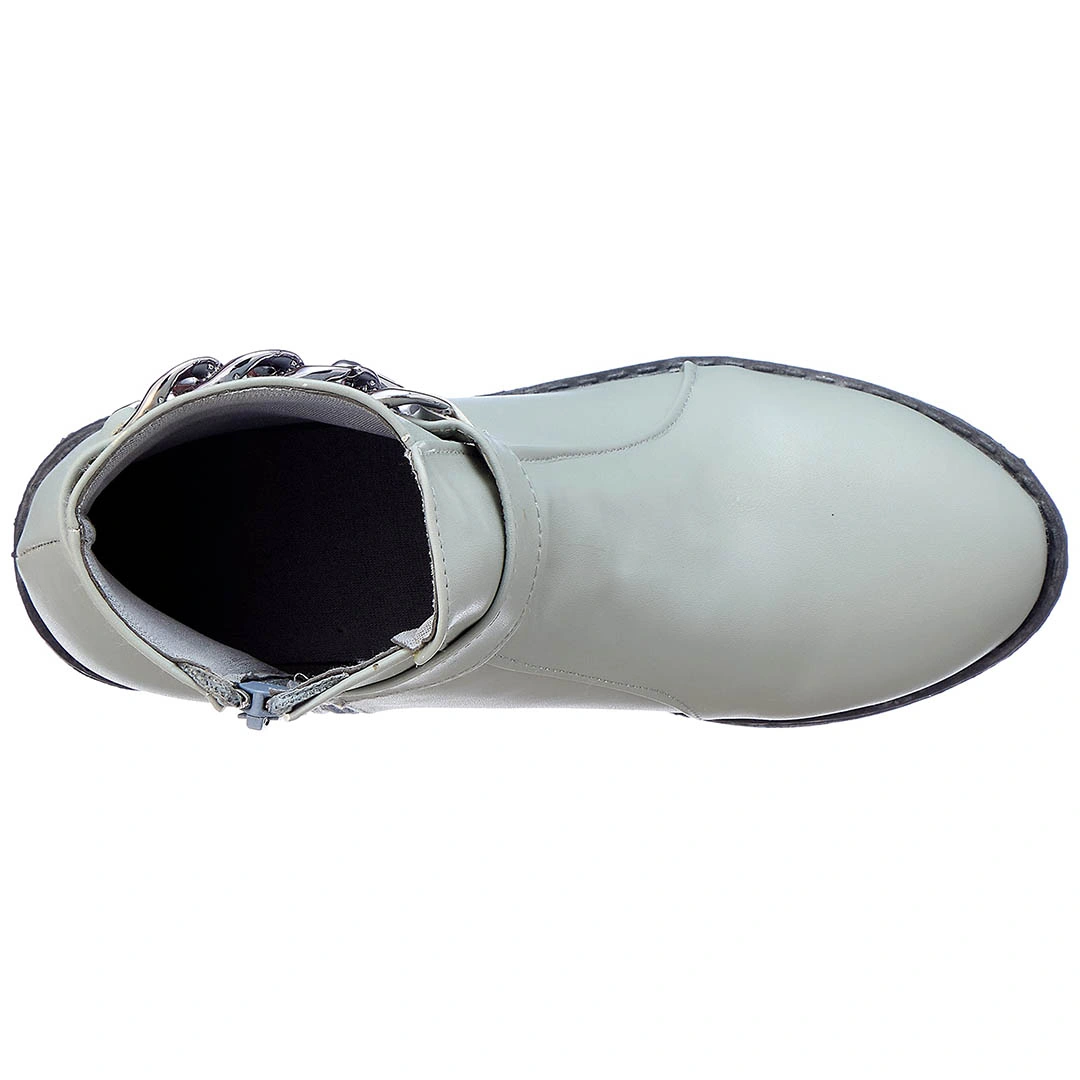 هاف بوت حريمي كاجوال - رمادي