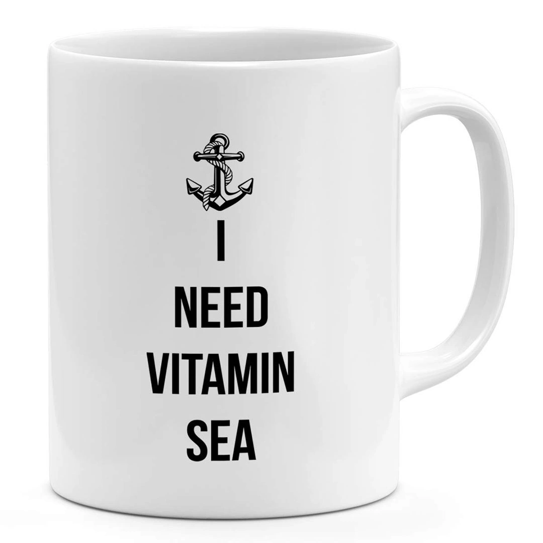مج سيراميك مطبوع - 300 مل - i Need Vitamin Sea
