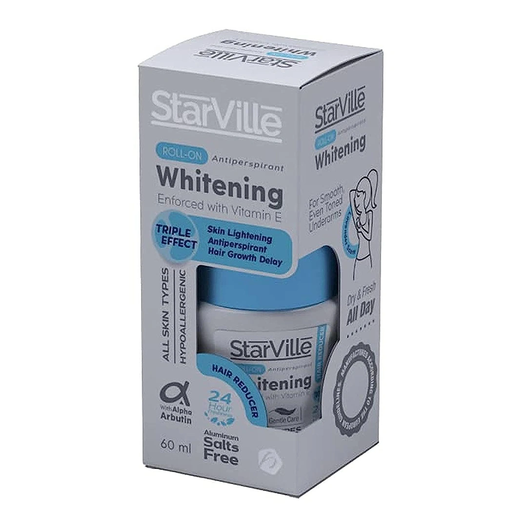 مزيل عرق ستارڤيل رول اون لتفتيح البشرة وتأخير نمو الشعر - 60 مل