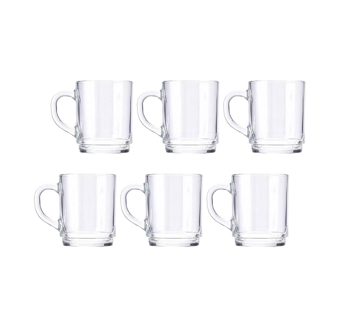 طقم أكوب شاي زجاجية - 6 أكواب