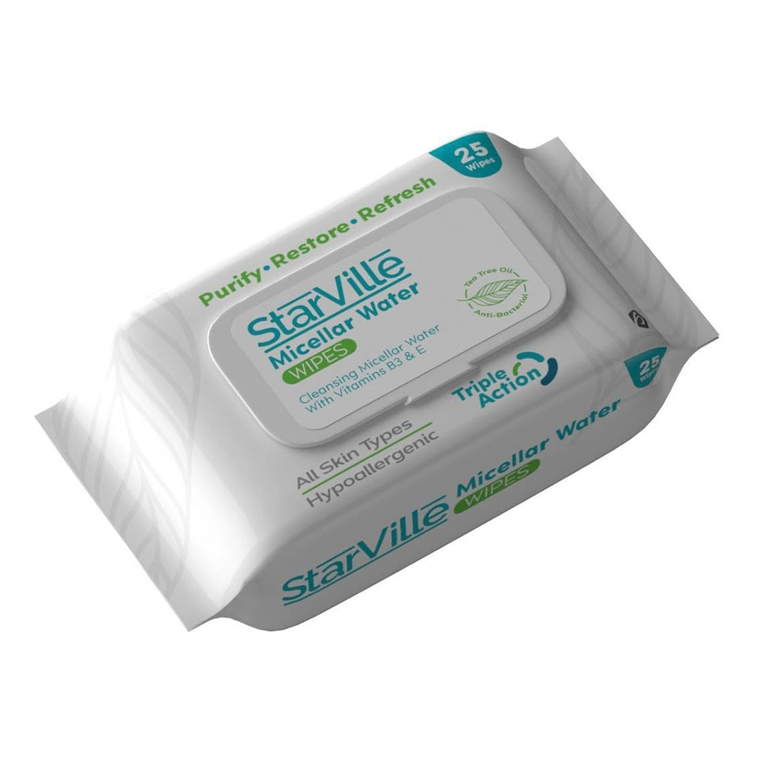 مناديل ميسيلار المائية من ستارڤيل - 25 منديل