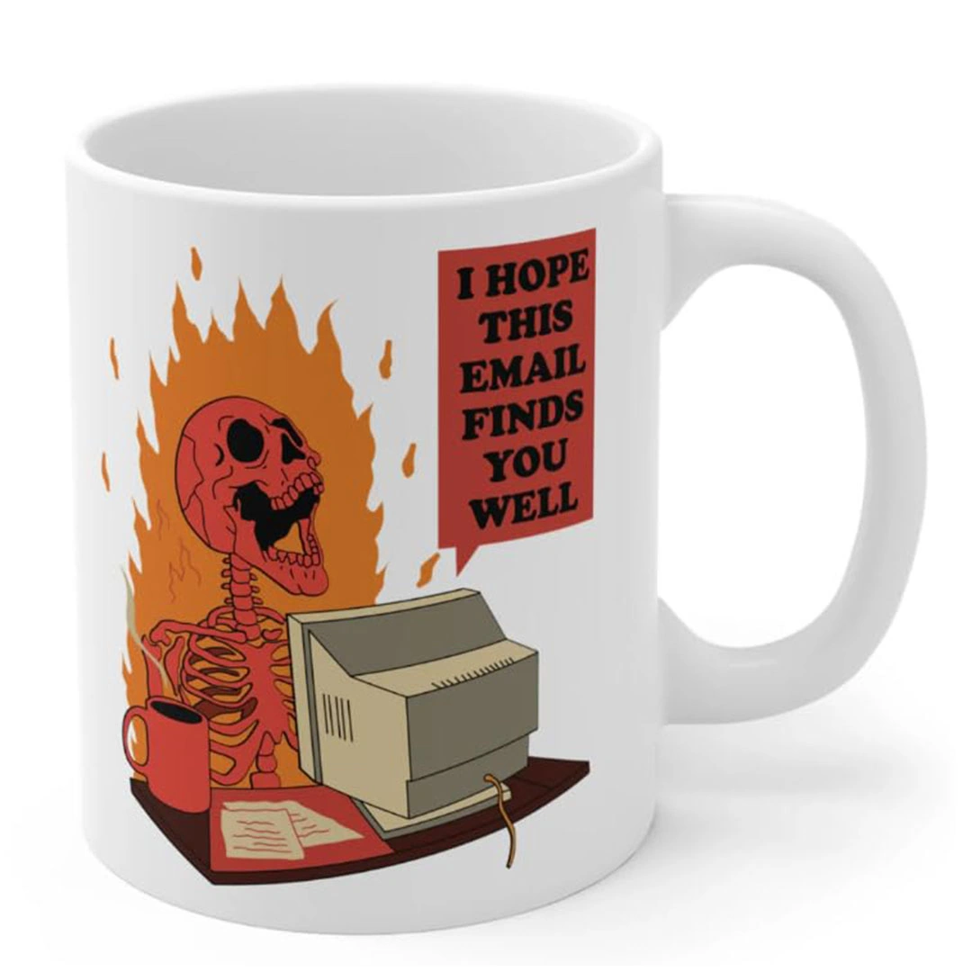 مج سيراميك مطبوع - 300 مل - أبيض - HB5879WJ