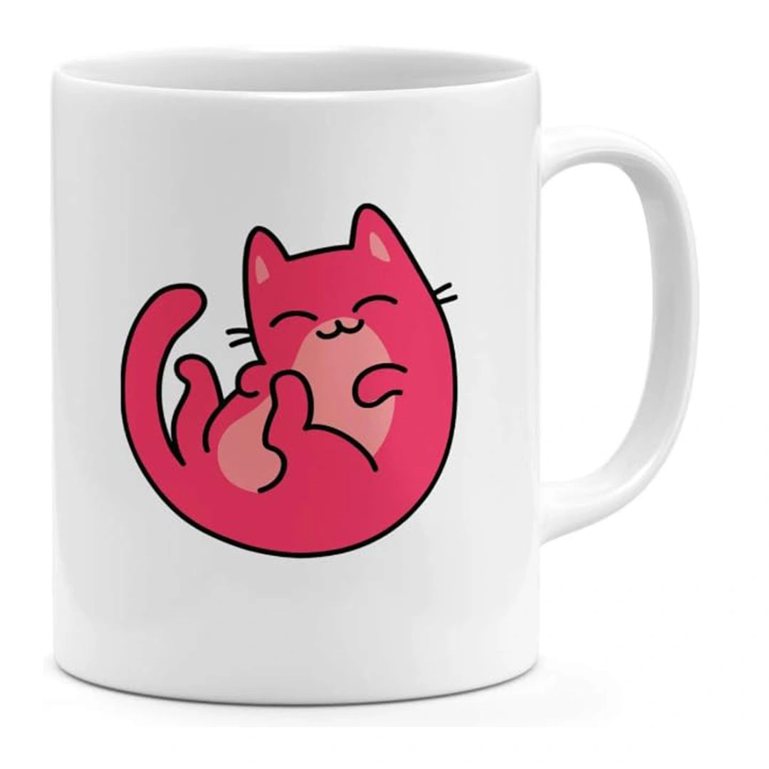 مج سيراميك مطبوع - 300 مل - أبيض - PZ7872LI