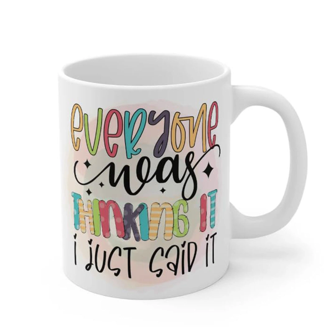 مج سيراميك مطبوع - 300 مل - أبيض - HK9848SY