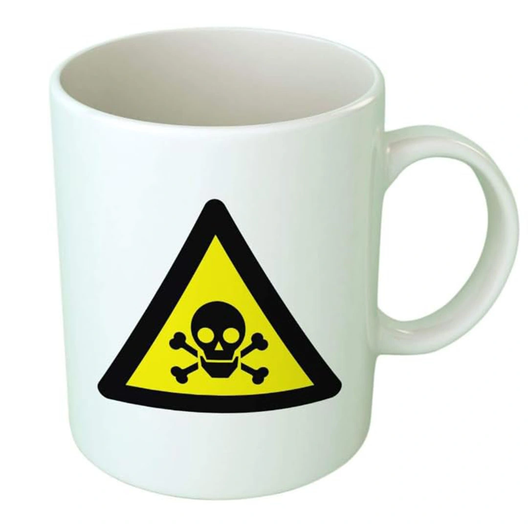 مج سيراميك مطبوع - 300 مل - أبيض - HY4437WR