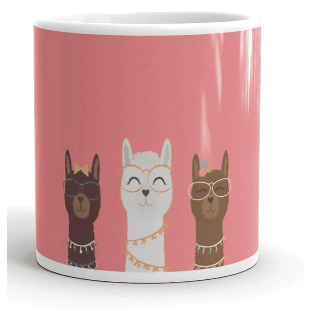 مج سيراميك مطبوع - 300 مل - بينك - RR1860ZF