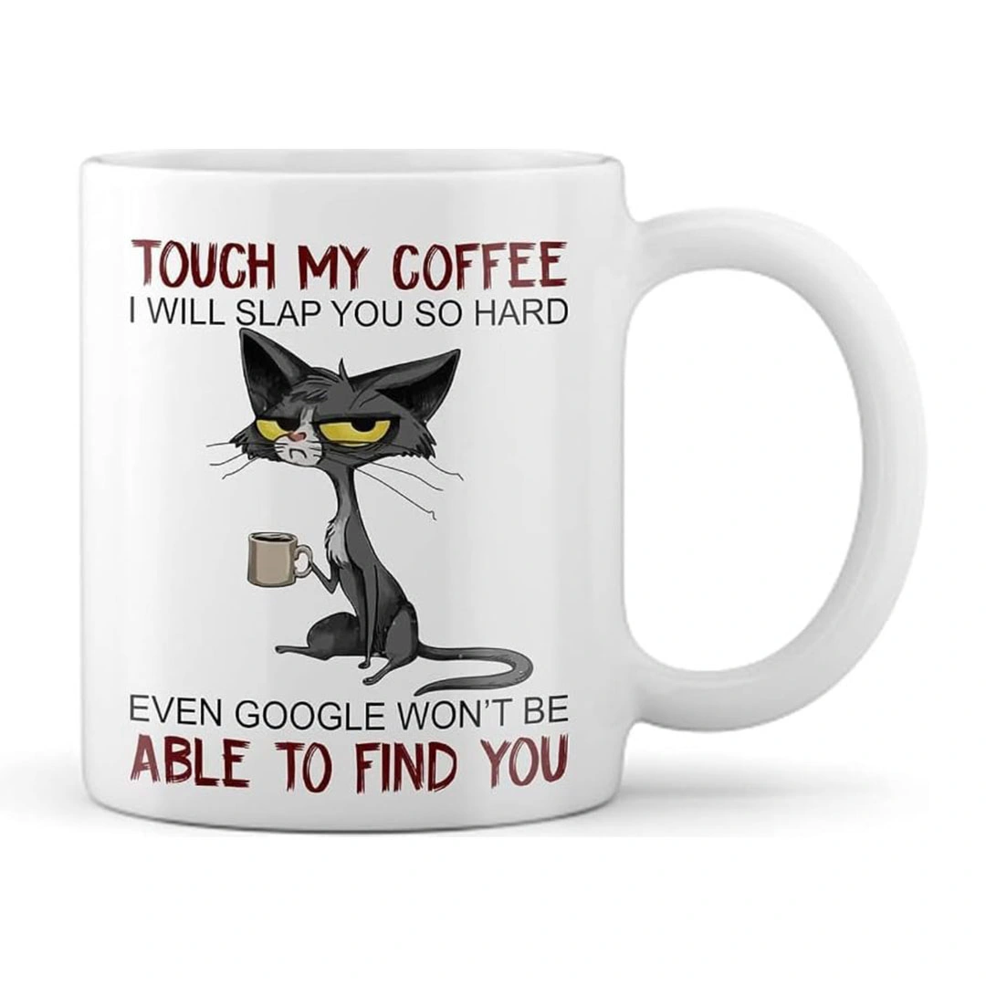 مج سيراميك مطبوع - 300 مل - أبيض - DJ4579OV