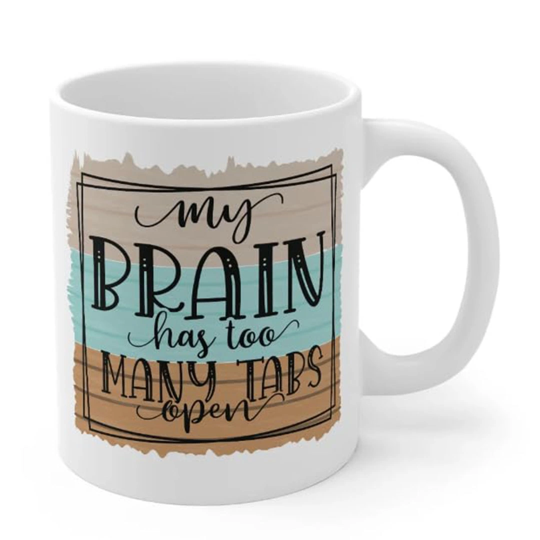 مج سيراميك مطبوع - 300 مل - أبيض - CC1338H