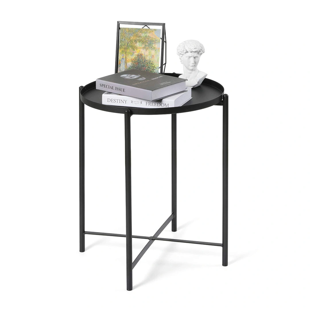 ترابيزه مودرن مع صينية قابلة للإزالة - أسود