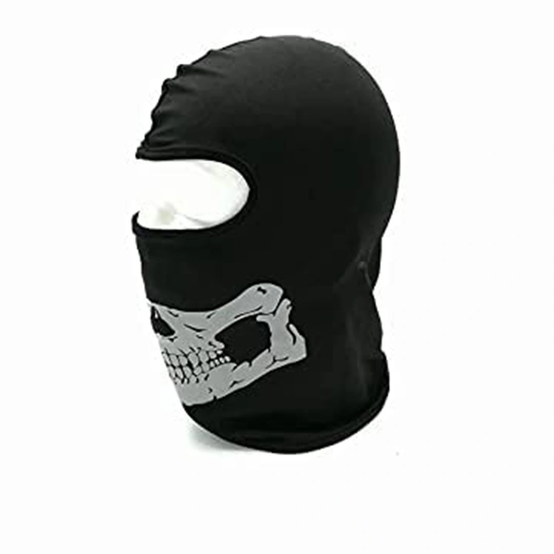 قناع وجه شكل جمجمة للدراجة - أسود