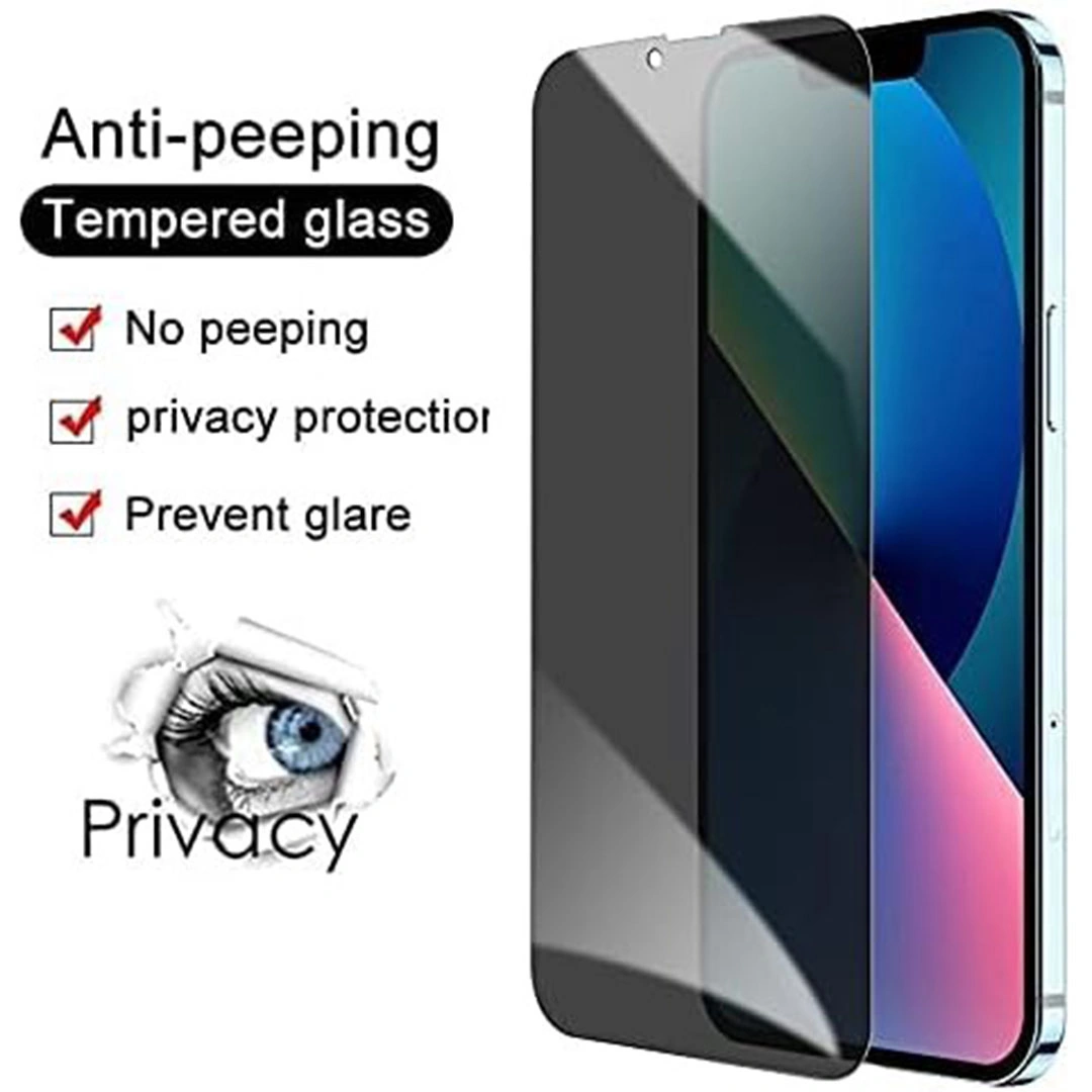 واقي شاشة زجاجي للخصوصية لهاتف iPhone 13 Pro Max 6.7