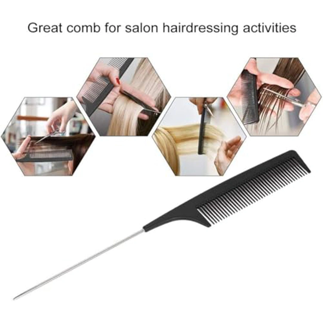 مشط ذيل دبوس من الفولاذ المقاوم للصدأ- أسود