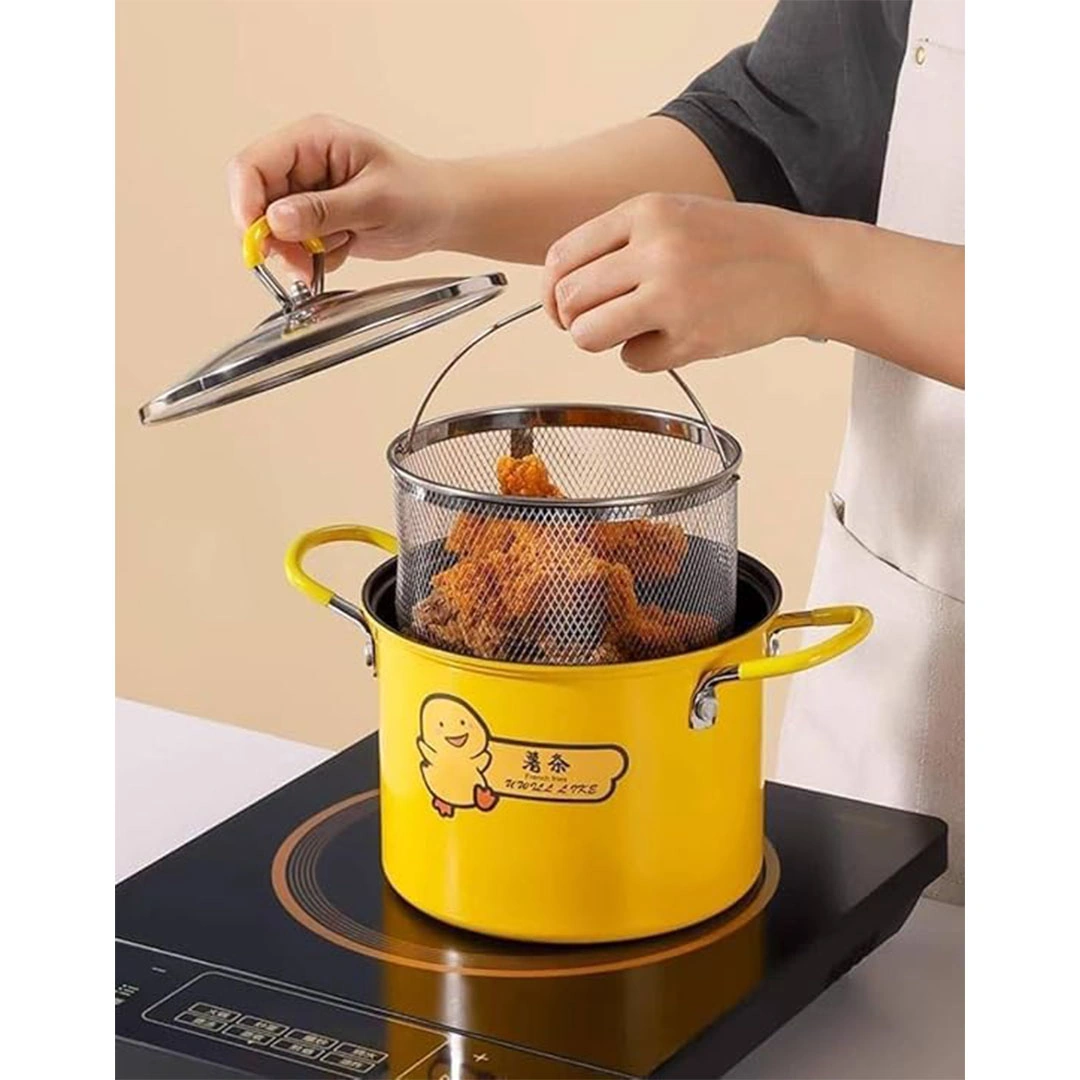 حلة تحمير تيفال بالباسكت وغطاء زجاجي - 2 لتر