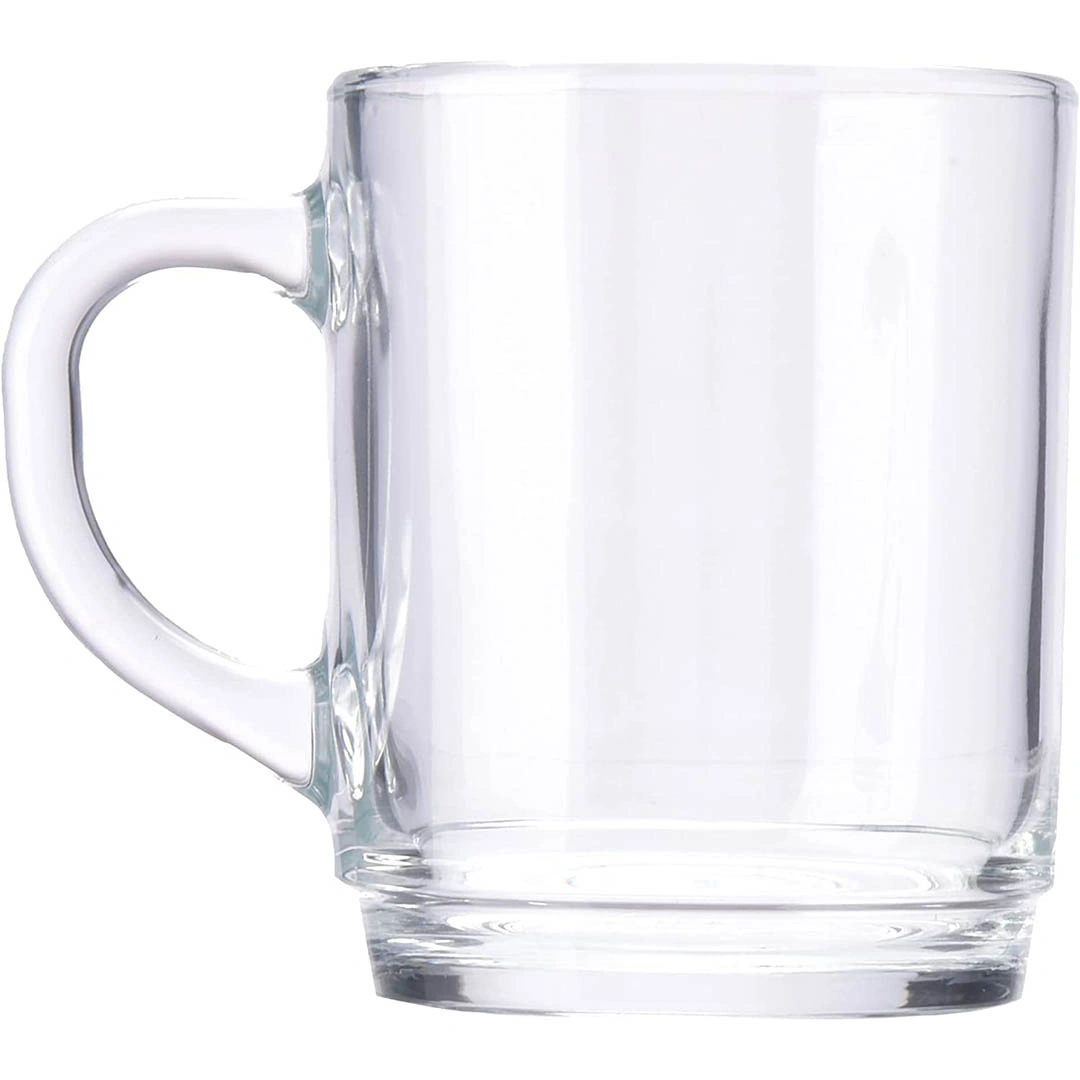 طقم أكواب شاي زجاجية شفافة - 3 قطع