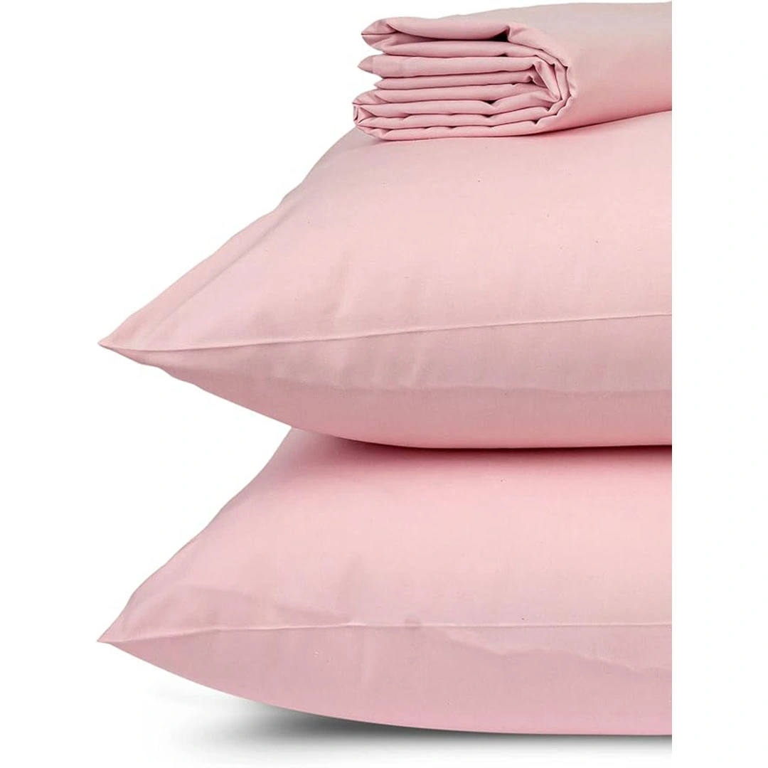 طقم ملاية سرير  - 3 قطع - 260*240 سم - وردي