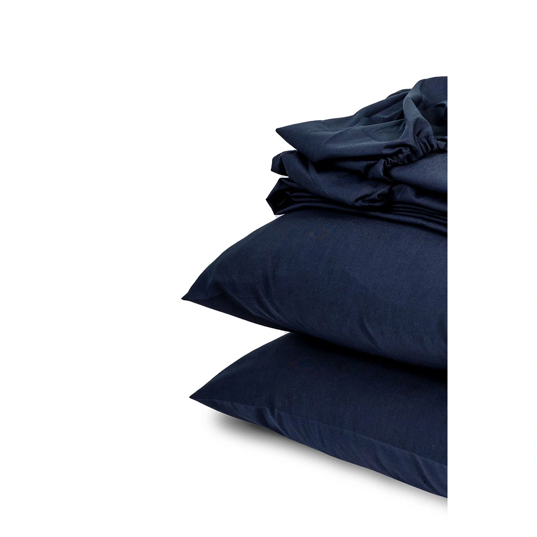 طقم ملاية سرير بأستك 120×200 سم - 3 قطع - كحلي