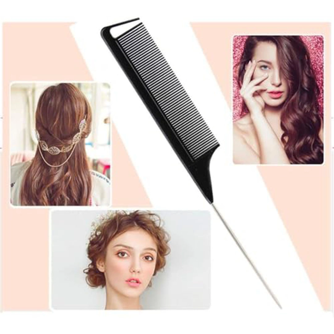 مشط ذيل دبوس من الفولاذ المقاوم للصدأ- أسود