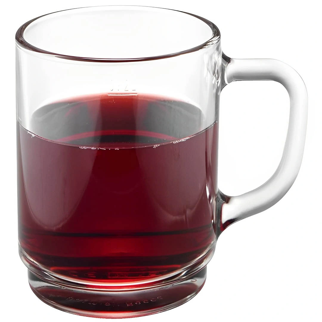 طقم أكواب شاي زجاجية شفافة - 3 قطع