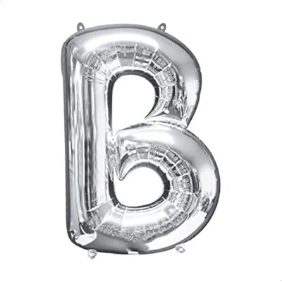 بالون قصدير كبير حرف B - فضي