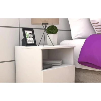 كومود مودرن - 45*30 سم - خشب - أبيض