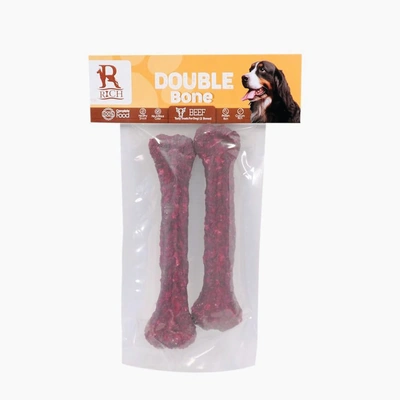 طعام للكلاب شكل عظمه - 2 قطعه - 120 جرام