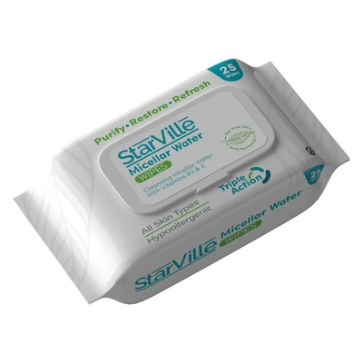 مناديل ميسيلار المائية من ستارڤيل - 25 منديل