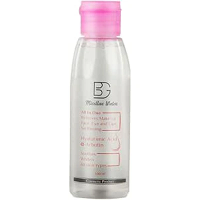 ماء ميسيلار BG يزيل المكياج المقاوم للماء ويرطب البشرة - 100 مل.