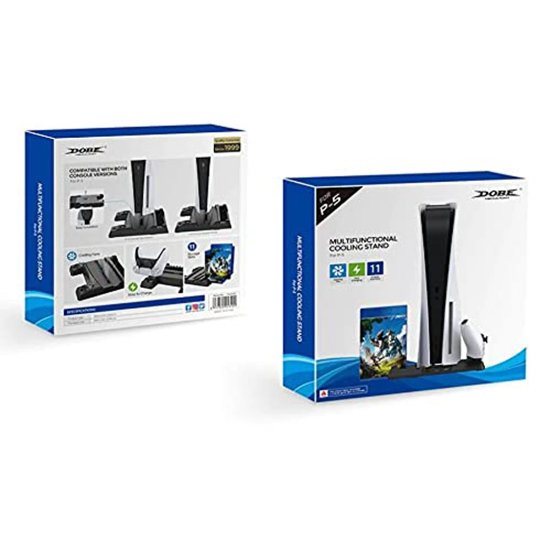 حامل تبريد متعدد الوظائف لكونسول PS5 من DOBE - أسود