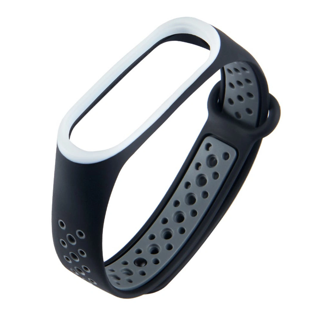 سوار سيليكون لساعة Xiaomi Mi Band 4 - أبيض/أسود