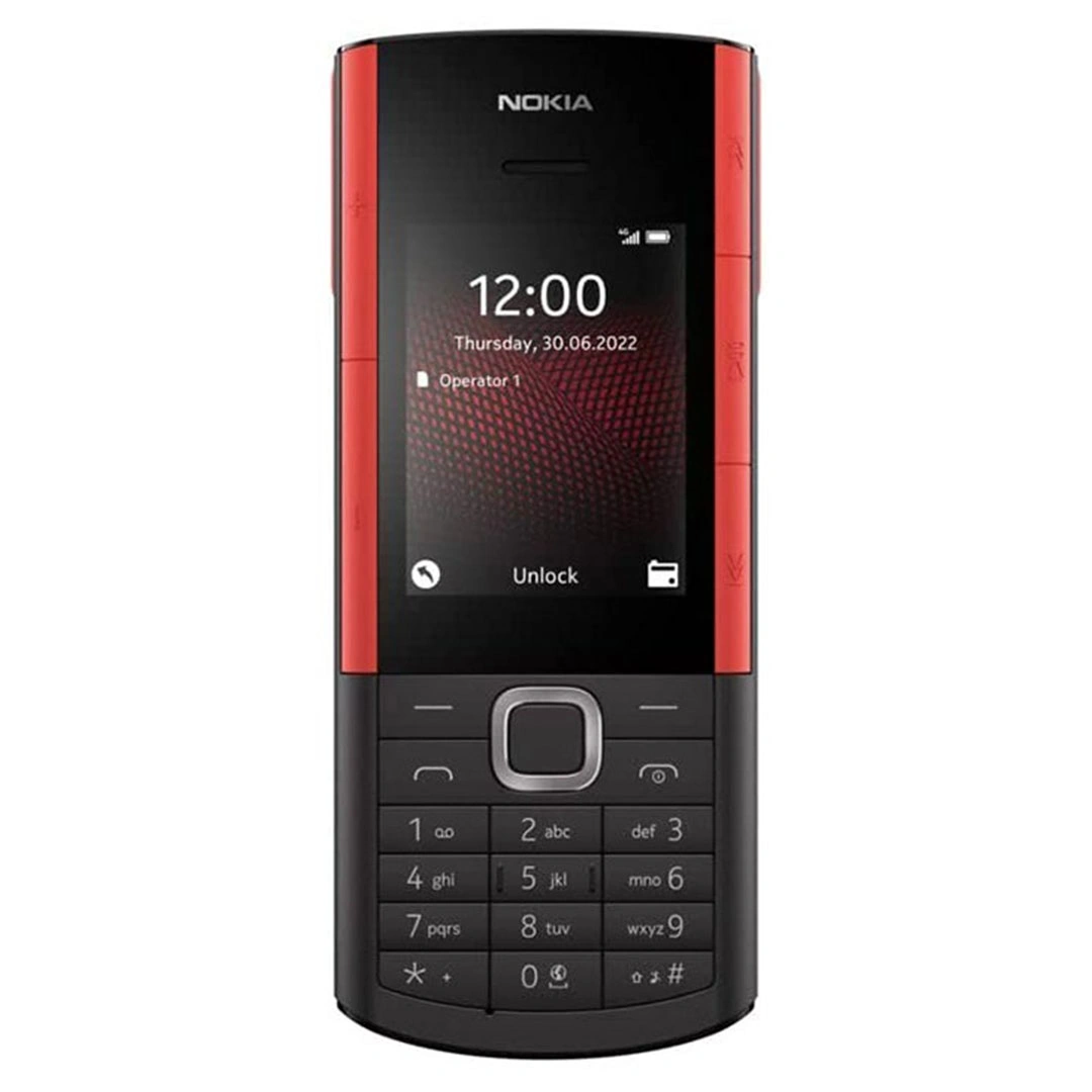 موبايل 5710 نوكيا اكسبريس بسماعة مدمجة - شريحتين - 4G - أسود / أحمر