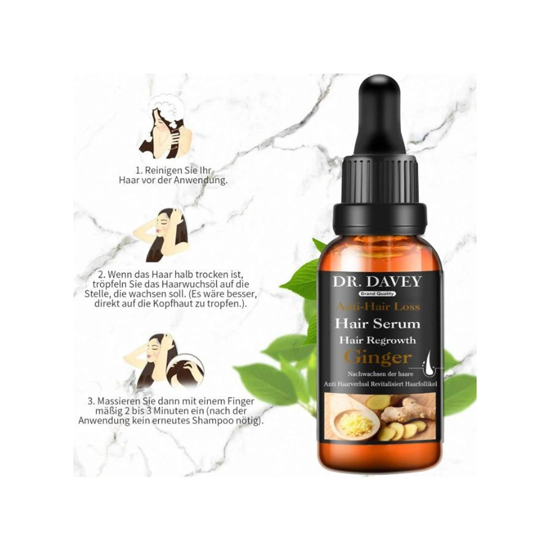 سيروم الزنجبيل لاعادة نمو الشعر من دكتور ديفي - 40 مل