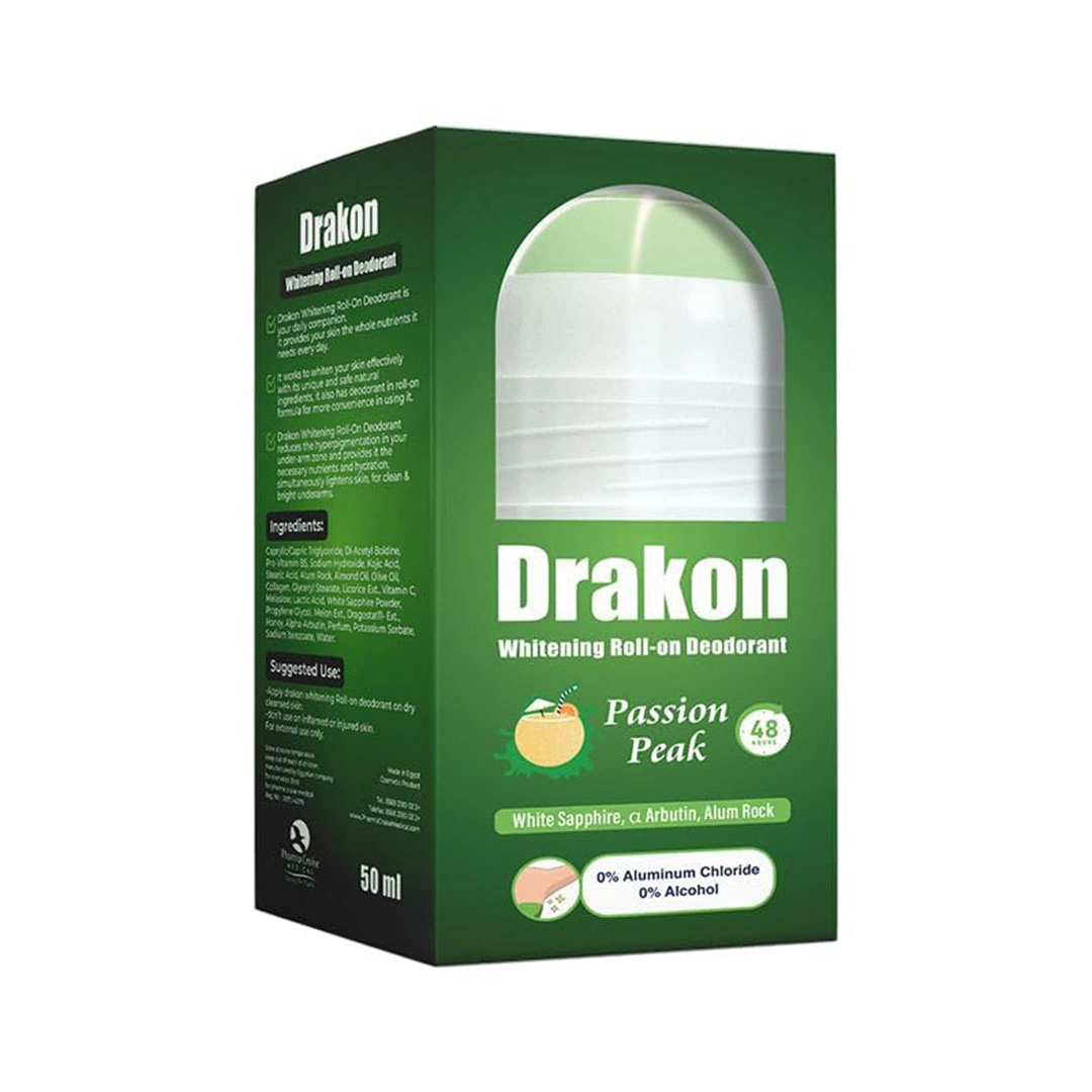 دراجون رول أون مزيل العرق لتفتيح البشرة - باشون بيك - 50 مل