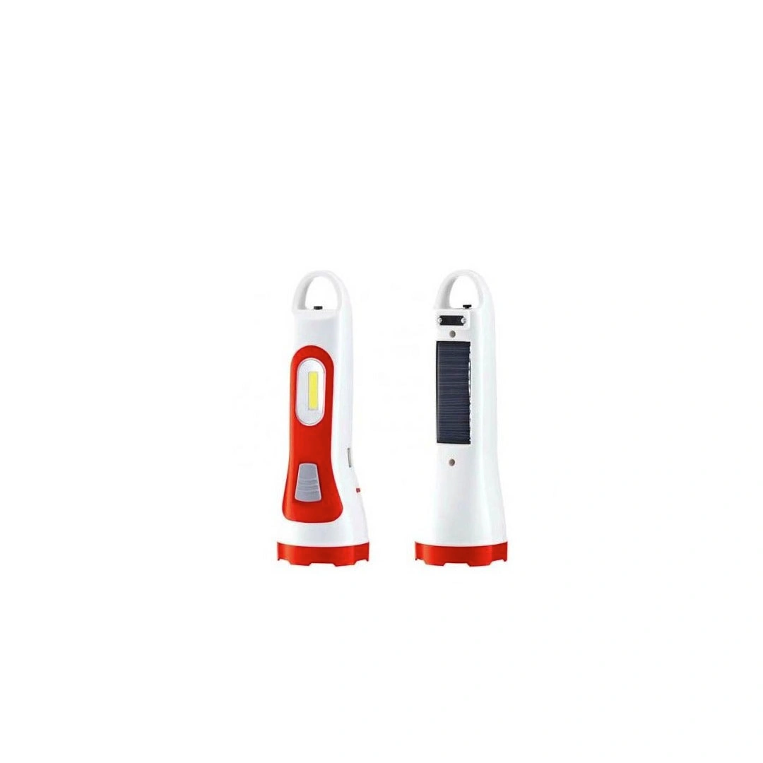 مصباح يدوي أحمر قابل لإعادة الشحن