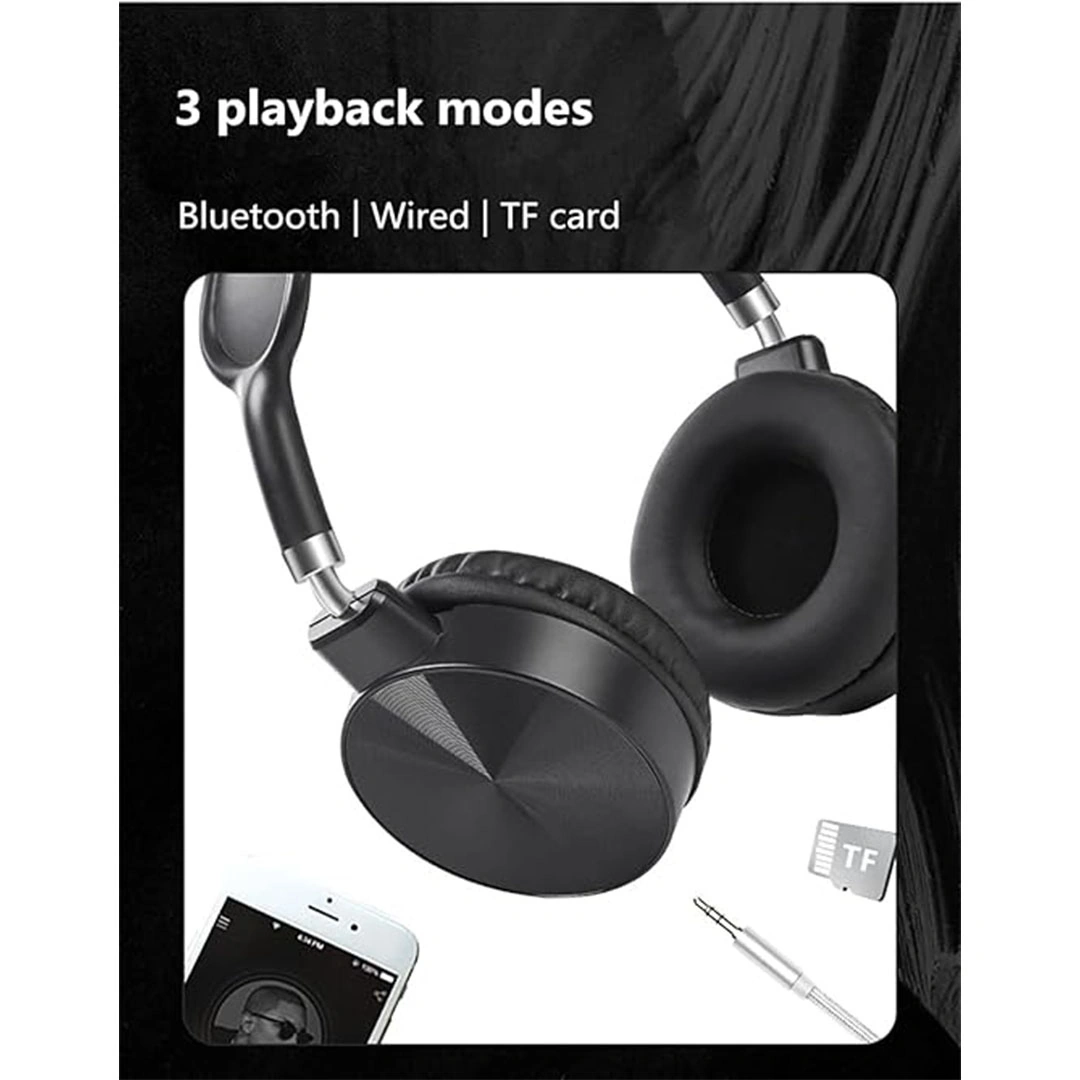 سماعة رأس لاسلكية من صودو - أسود - SD-705