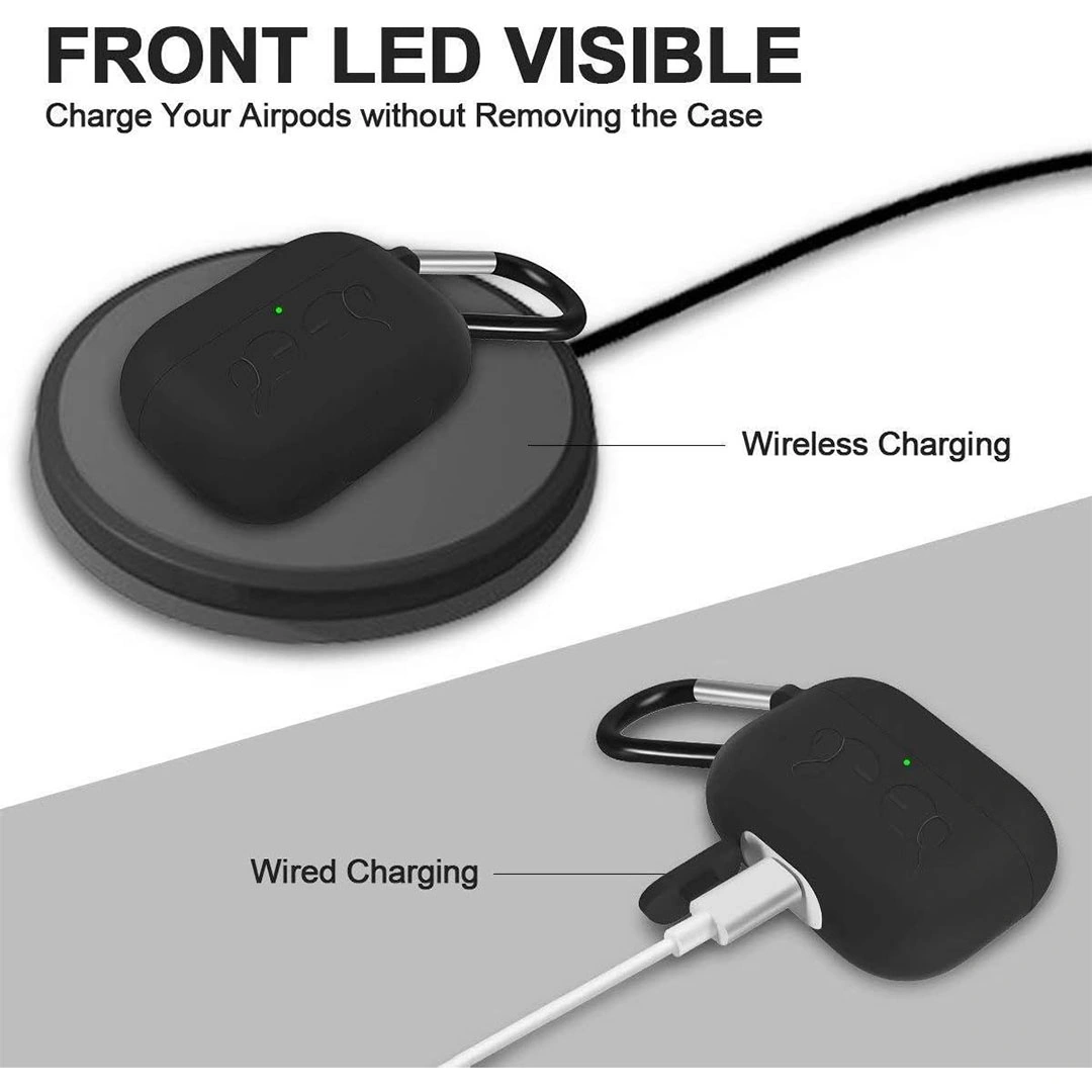 حافظة متوافقة مع سماعات Airpods pro - أسود