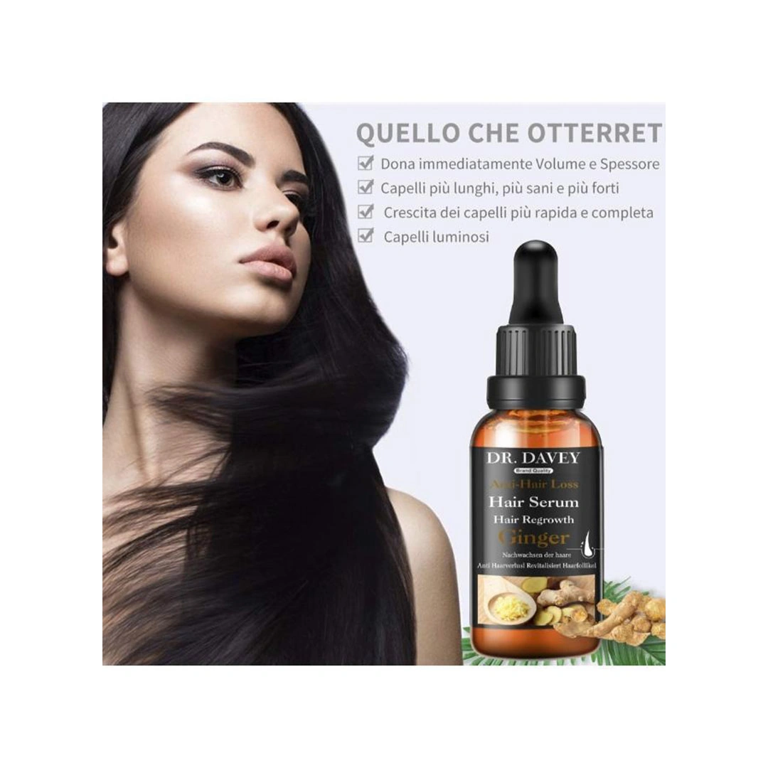 سيروم الزنجبيل لاعادة نمو الشعر من دكتور ديفي - 40 مل