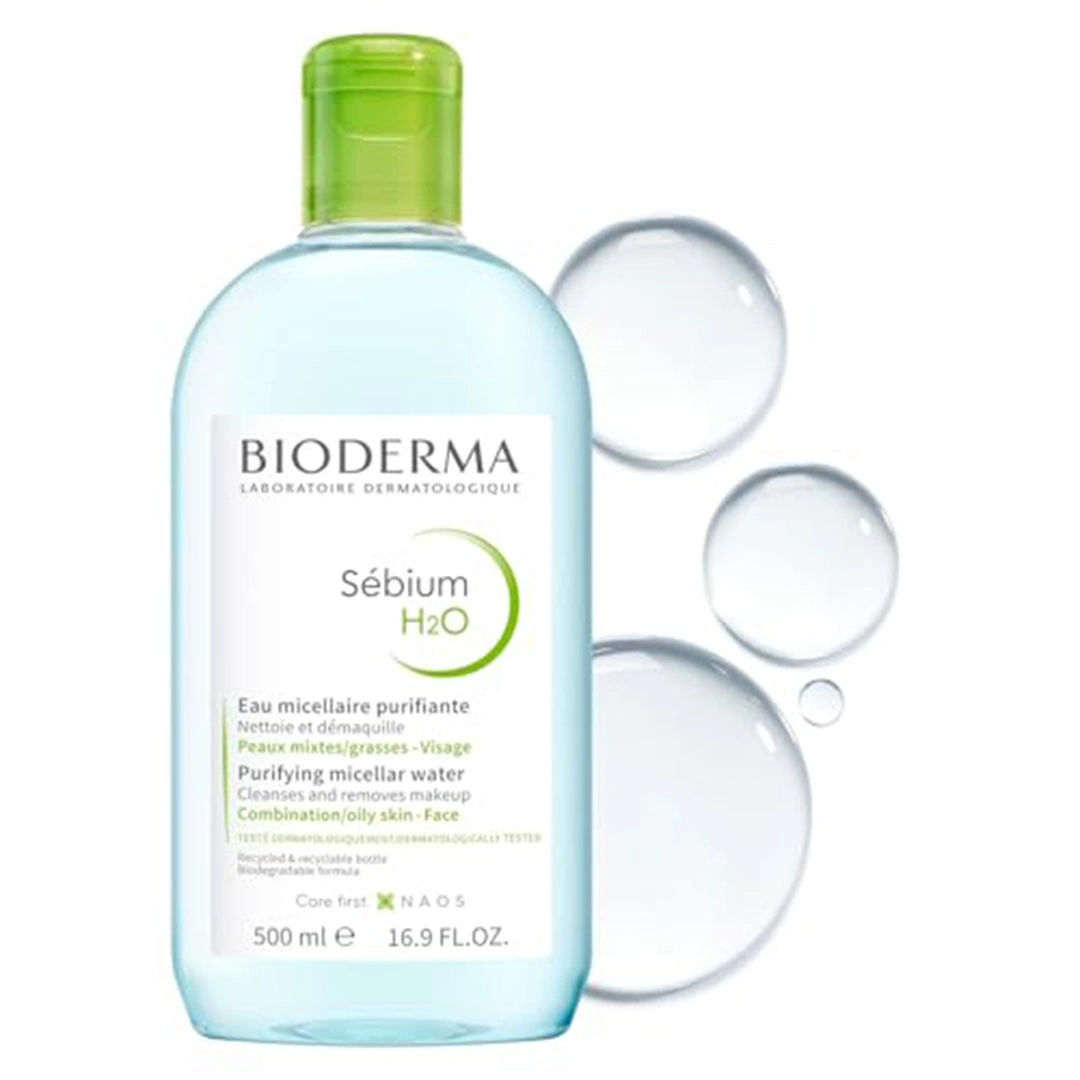 محلول ميسيلار منظف للوجه سيبيوم اتش2 او من بايوديرما - 500 مللي