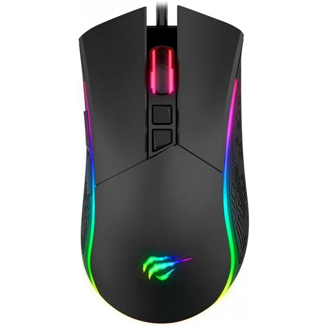 ماوس ألعاب RGB هافيت - أسود - MS1001S