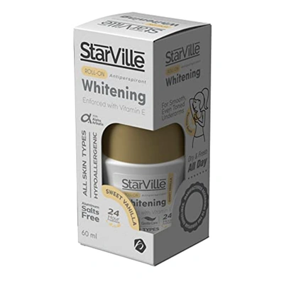 ستارفيل مزيل العرق رول أون لتفتيح البشرة - رائحة الفانيليا الحلوة - 60 مل