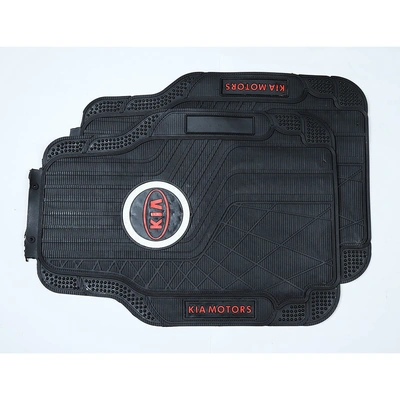 طقم دواسات لسيارة كيا - أسود - 5 قطع