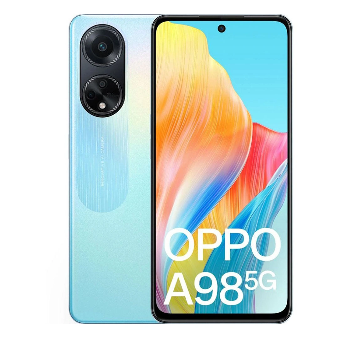 أوبو A98 موبايل - 256/8 جيجا - شريحتين - 5G - أزرق - IQ-23