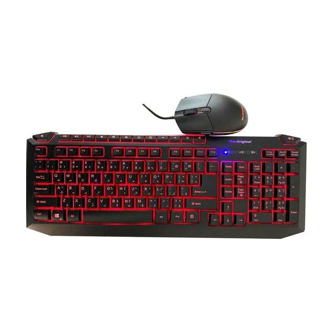 كيت جيمينج Yes-Original (كيبورد وماوس) - GX3310 + GX63 - أسود