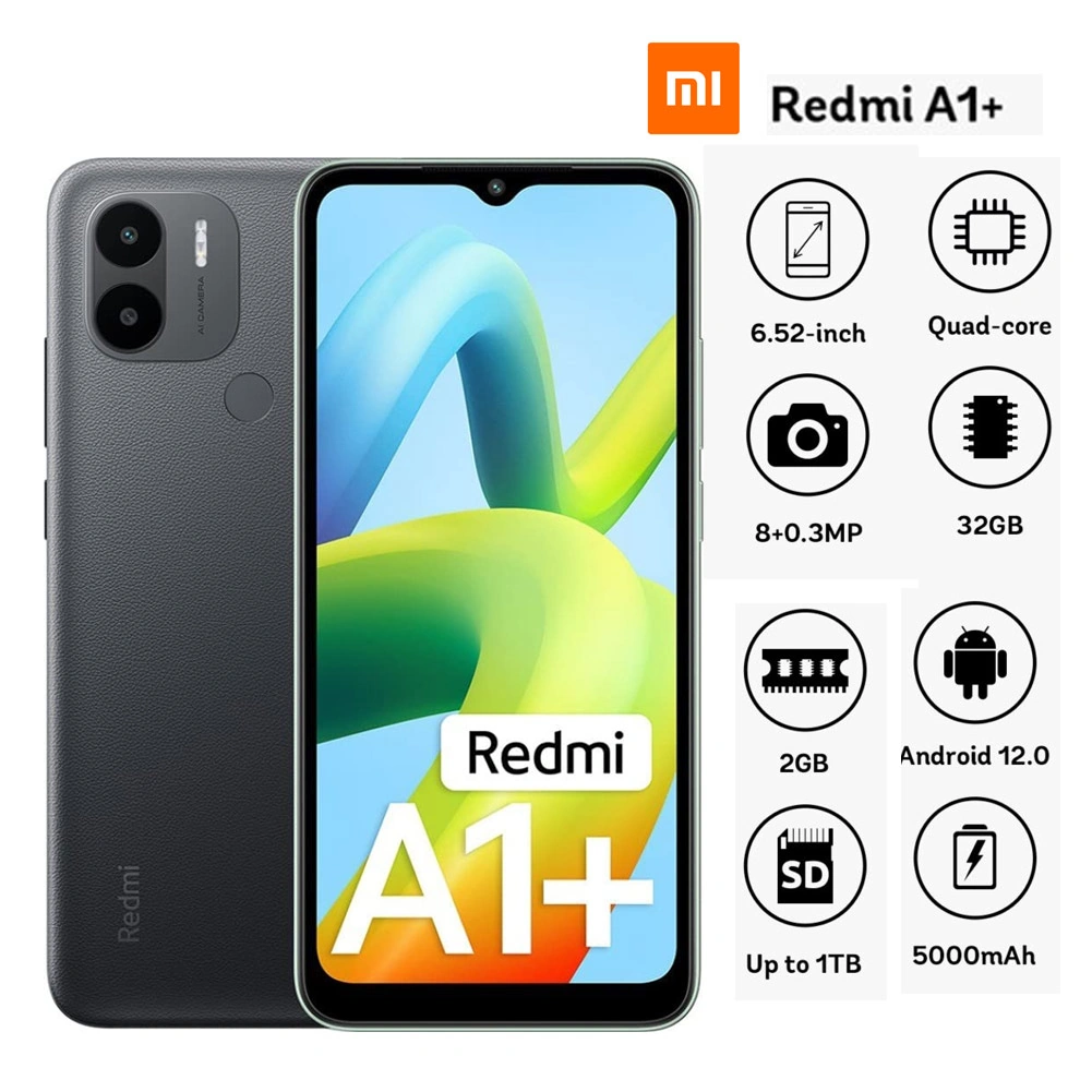 شاومي ريدمي A1 بلس - 32/2 جيجا - شريحتين - 4G - أسود