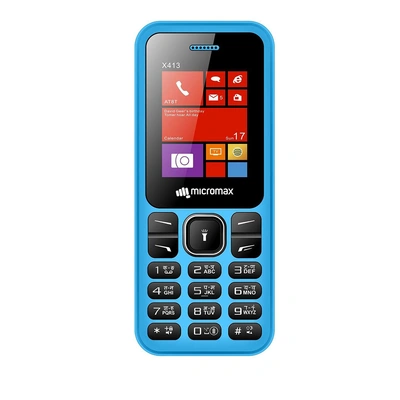 موبايل مايكروماكس X413 - ثنائي الشريحة - أزرق