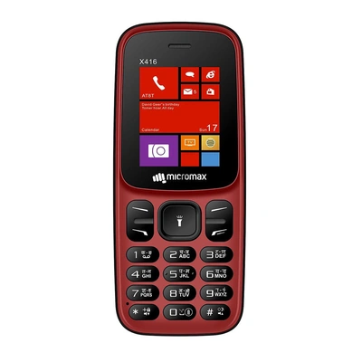 موبايل مايكروماكس X416 - ثنائي الشريحة - أحمر