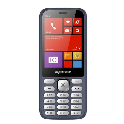 موبايل مايكروماكس X809 - ثنائي الشريحة - أزرق